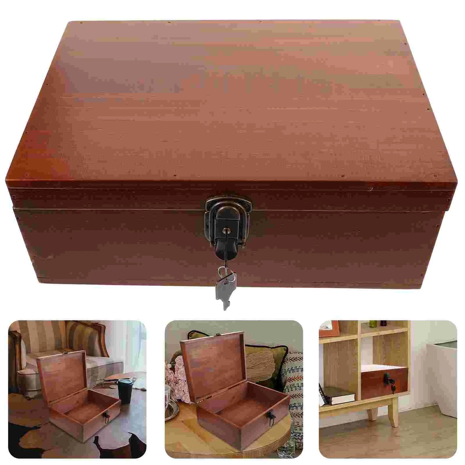 

Wooden Jewellery Box Beautiful Keepsake Storage Organizer Locked Jewellery Storage Box