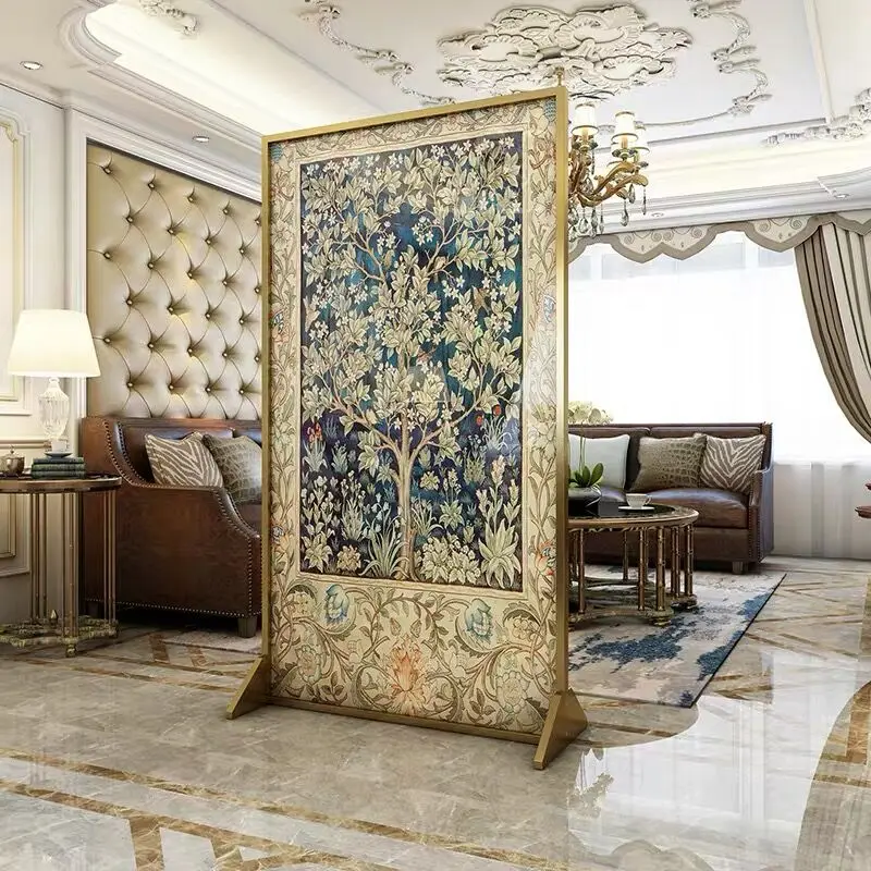 

Light Luxury Stainless Steel Screen Customization, Art Screen Partition, Living Room Entrance Hall Decoration SUS 304