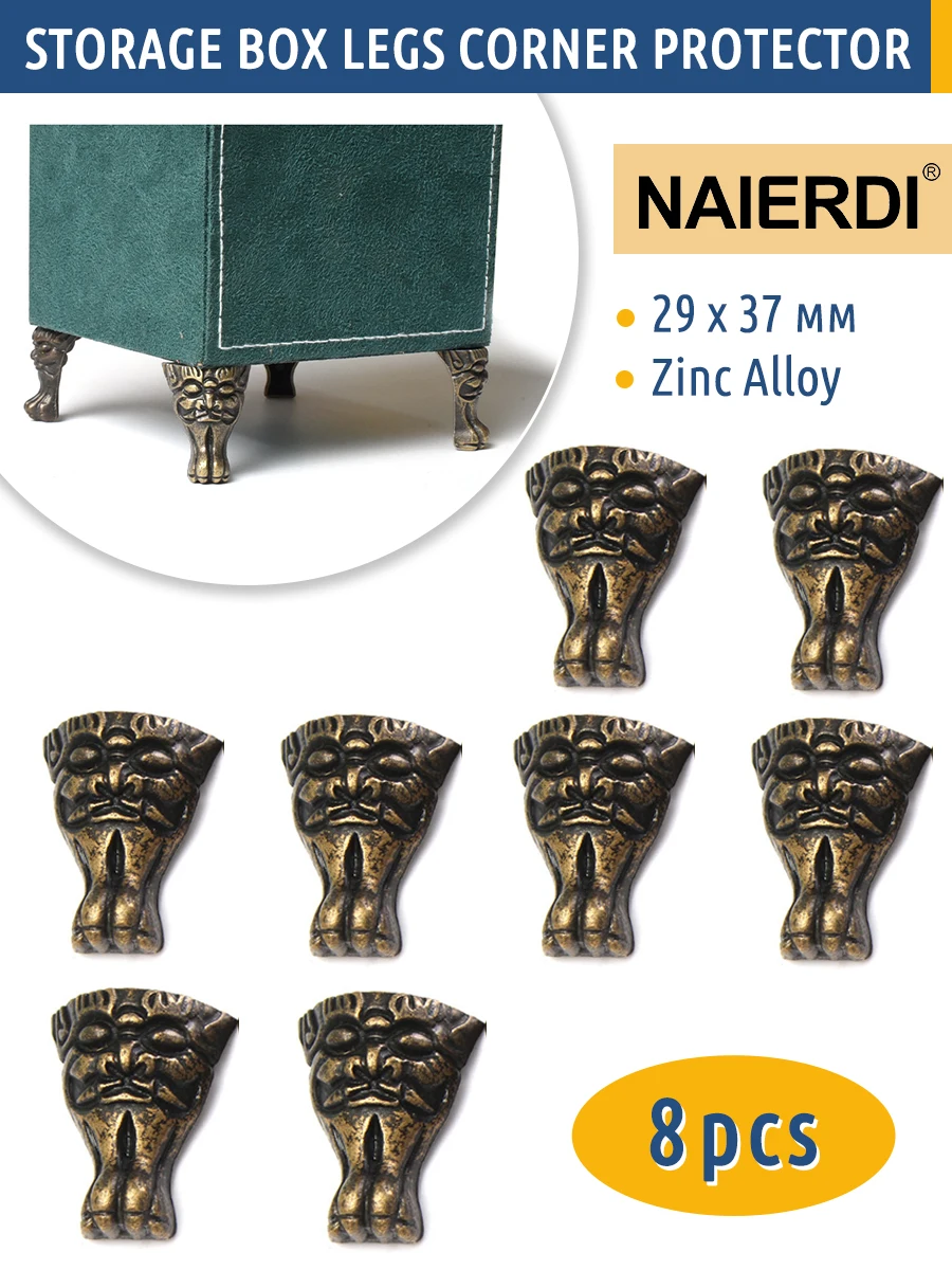 8 шт., декоративные уголки из цинкового сплава для украшений