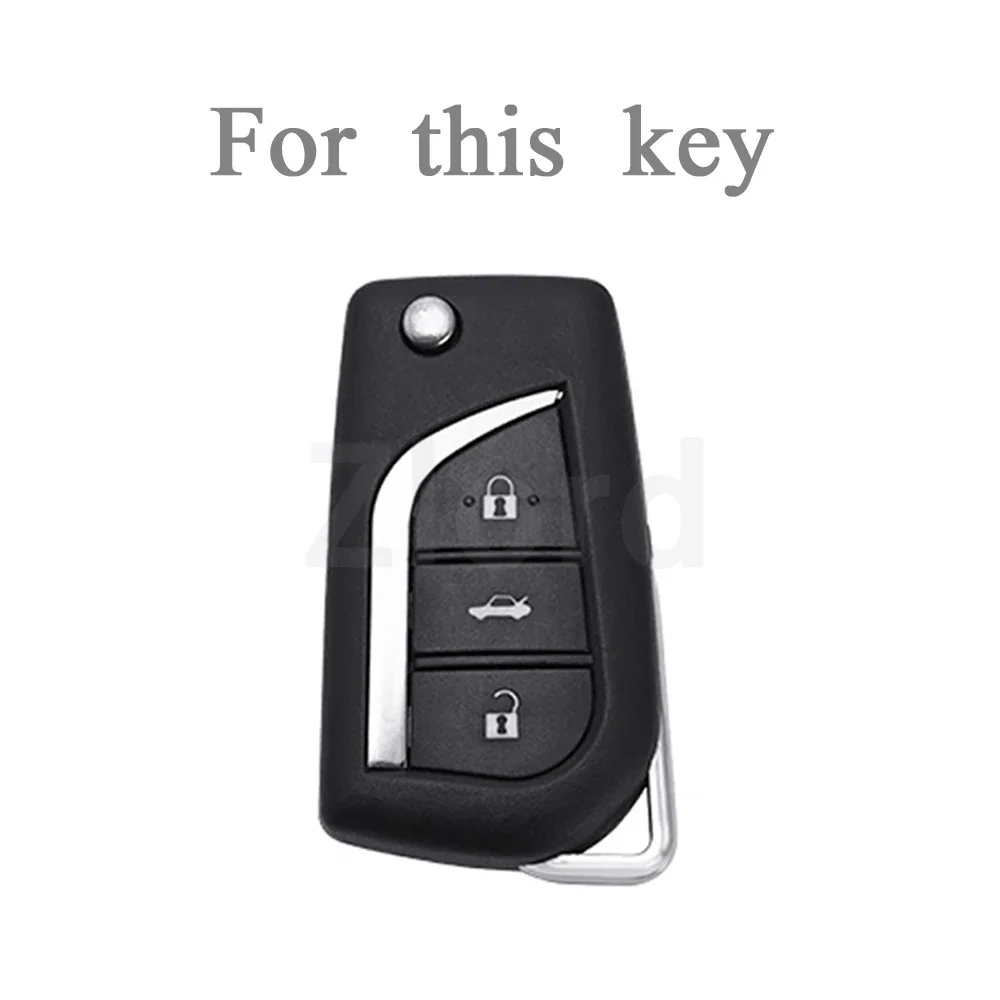 3-кнопочный чехол для автомобильного ключа из ТПУ набор защитных брелок Toyota Aygo Yaris