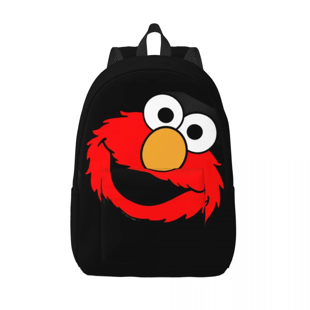 

Elmo Oscar The Grouch Big Bird Cookie Monster Canvas Backpacks School Students Bookbag Fits 15 Inch Laptop Sesame Street Bags