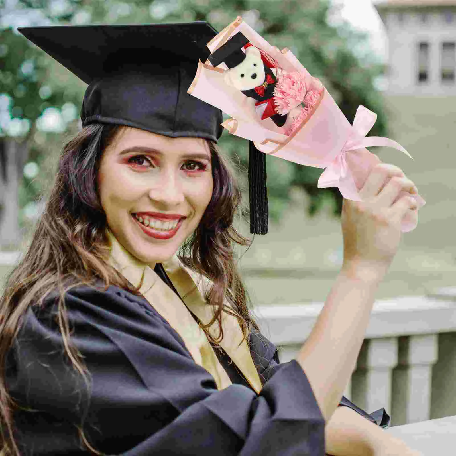 

Dr. Bear Bouquet Figurine Graduates Accessories Graduation Party Favor Flower Banquet