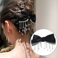 2022 new elegant rhinestone tassel bowknot hairpins women girls hair clips pin accessories barrettes hairgrip headdress headwear