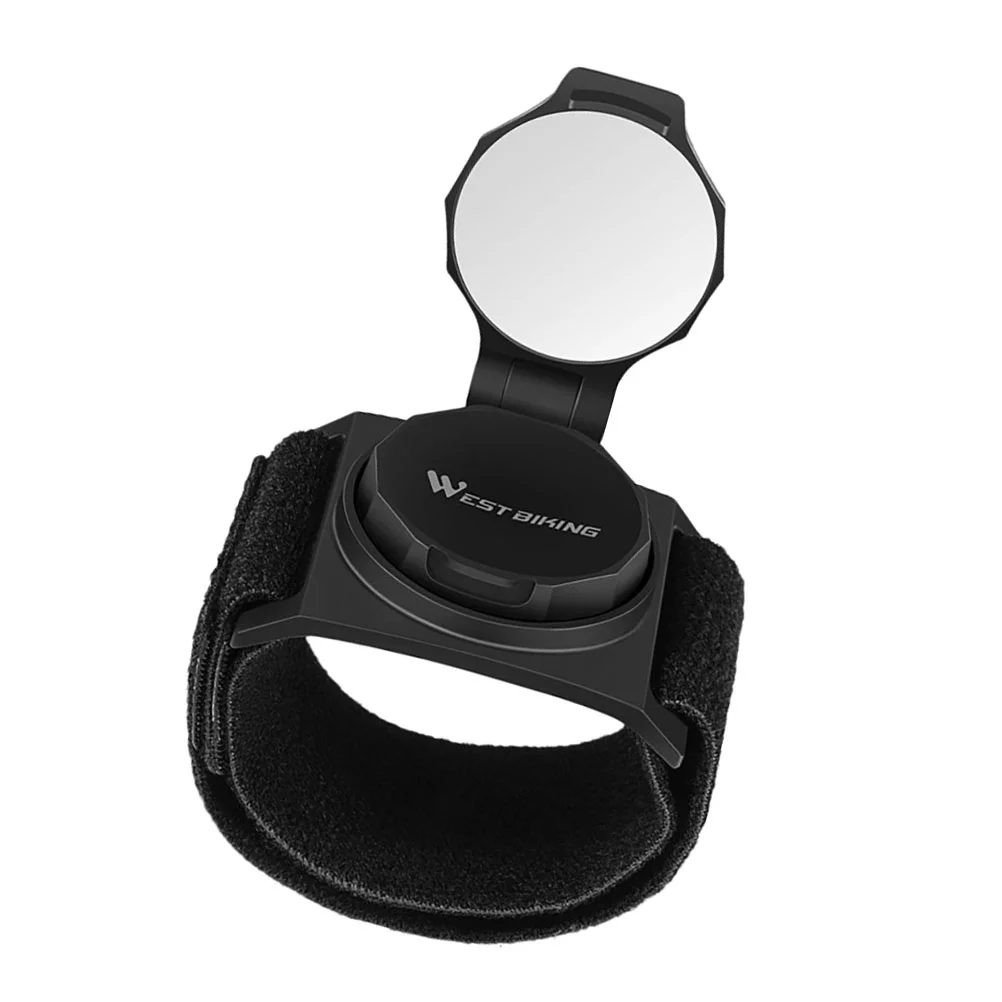 

Rotatable Bike Mirror Bike Back View Mirror Wrist Band Rearview Mirror for Cycling