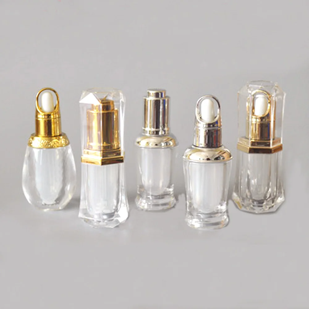 

10ml capacity acrylic material essential oil bottle with straw