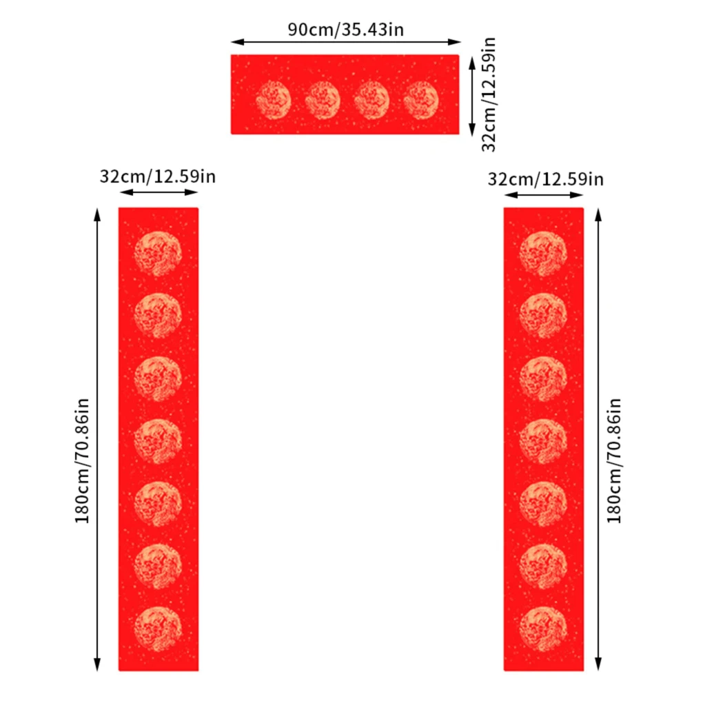 

5 Pairs Couplets Set Banners Chinese New Year Thicken Door Sticker Paper DIY Spring Festival Decoration Type 2