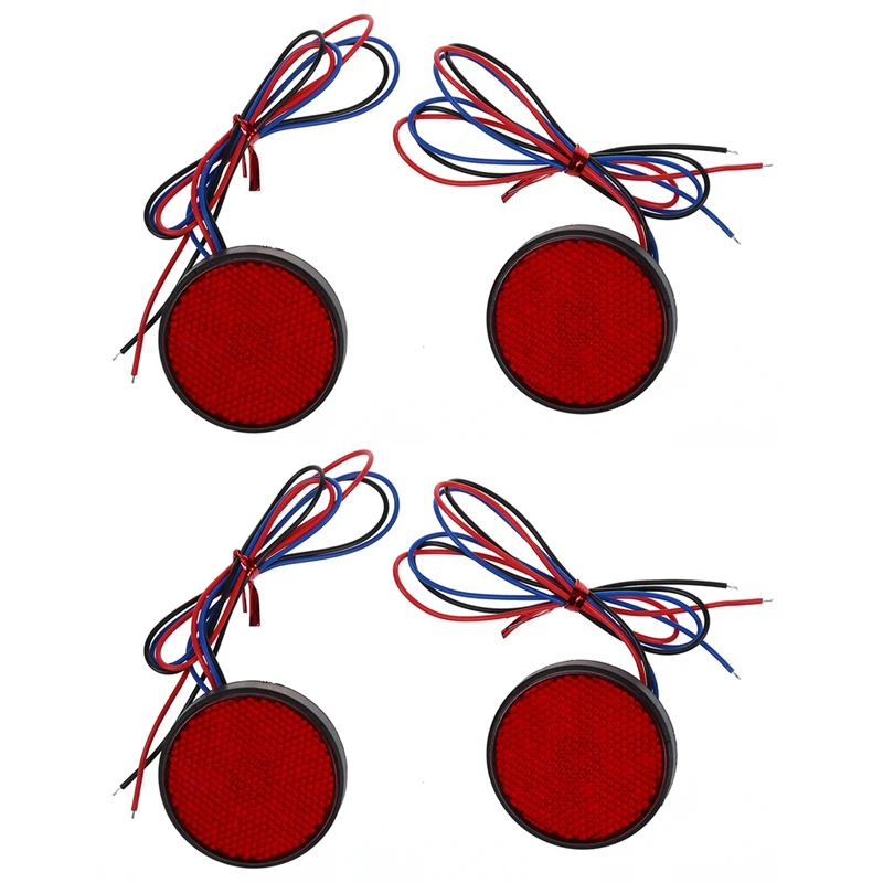 

4 X Taillight Round Taillight Brake Light Stoplight Car Red