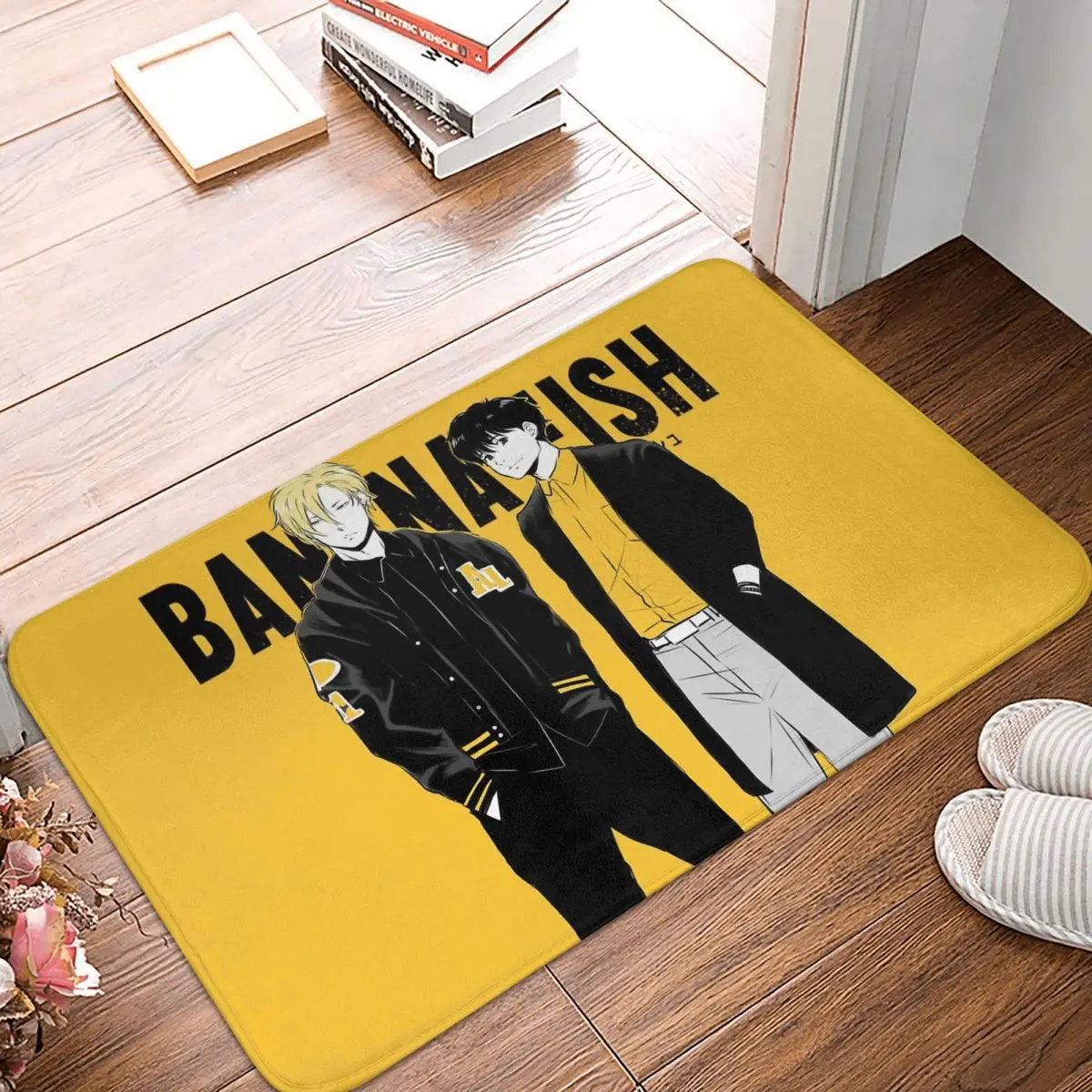 

Bedroom Mat Banana Fish Doormat Flannel Carpet Entrance Door Rug Home Decoration