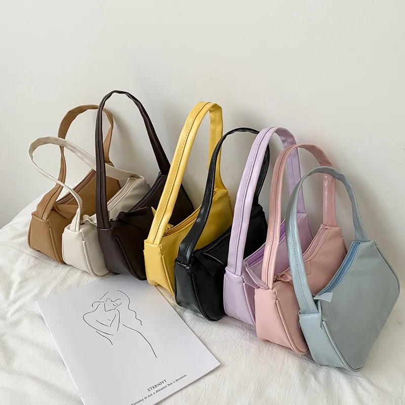 

New Small Shoulder Bag Women Ins Hand Carry Armpit Bag Korean Version Simple Fashion Girl Handbag for Mobile Phone Key Cosmetics