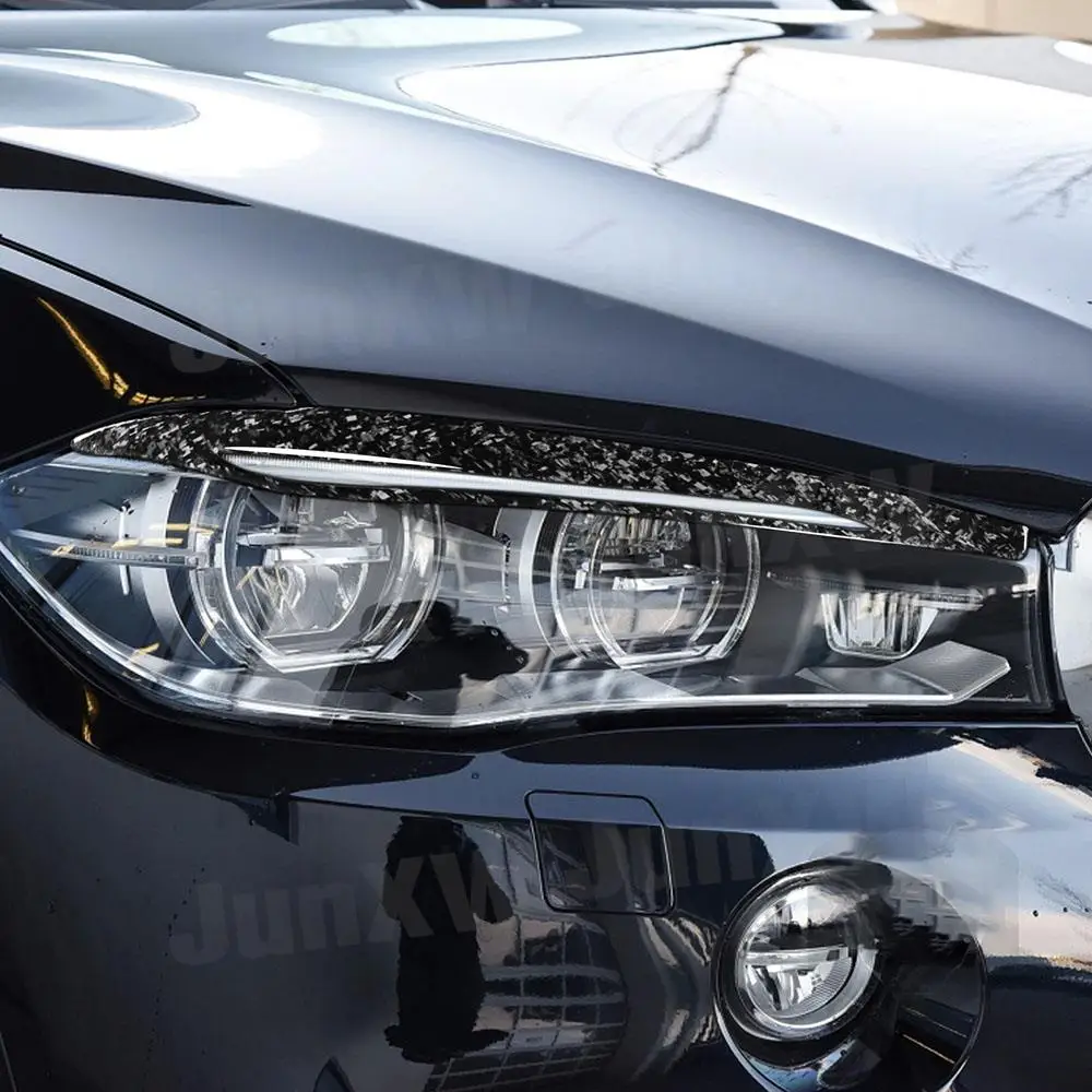 Передняя лампа из углеродного волокна накладки на фары для BMW X5 F15 2014-2018 украшение