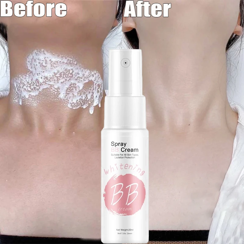 

20ml BB Cream Face Concealer Spray Whitening Cream Body Whitening Moisturizing Makeup Portable Beauty Face Base Foundation Cream