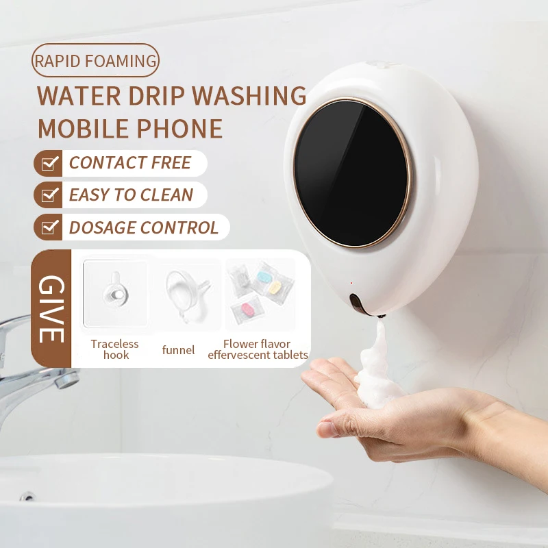 

Wall Mounted Automatic Foam Soap Dispensers Bathroom Foam Soap Dispenser Inductive Hand Sanitizer Detergent Dispenser Touchless