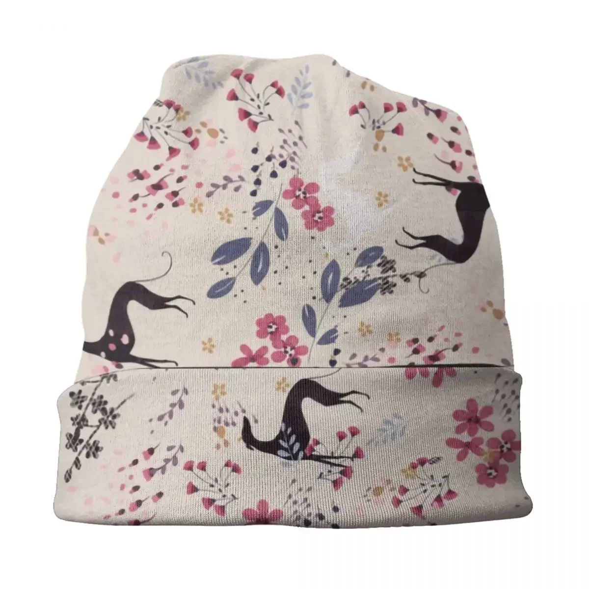 Борзая Цветок Любовь Черепа Шапки Уличная одежда Зимние теплые вязаные шапки для