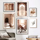 Тадж-Махал, прихожая, марокканские арки, церковь, исламский настенный художественный холст, постеры и принты, настенные картины для декора гостиной