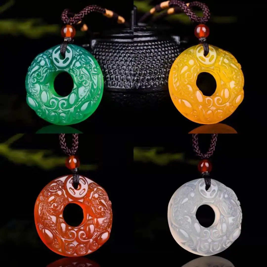 

Новый Кулон из натурального нефрита белого и зеленого цвета ожерелье из нефрита Изысканная бижутерия модные мужские и женские аксессуары с...