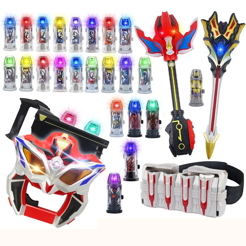 

42cm Ultraman Geed Riser Giga Finalizer King Sword Action Figures Model Ultra Capsule Holder Capsule Children Acousto-optic Toys