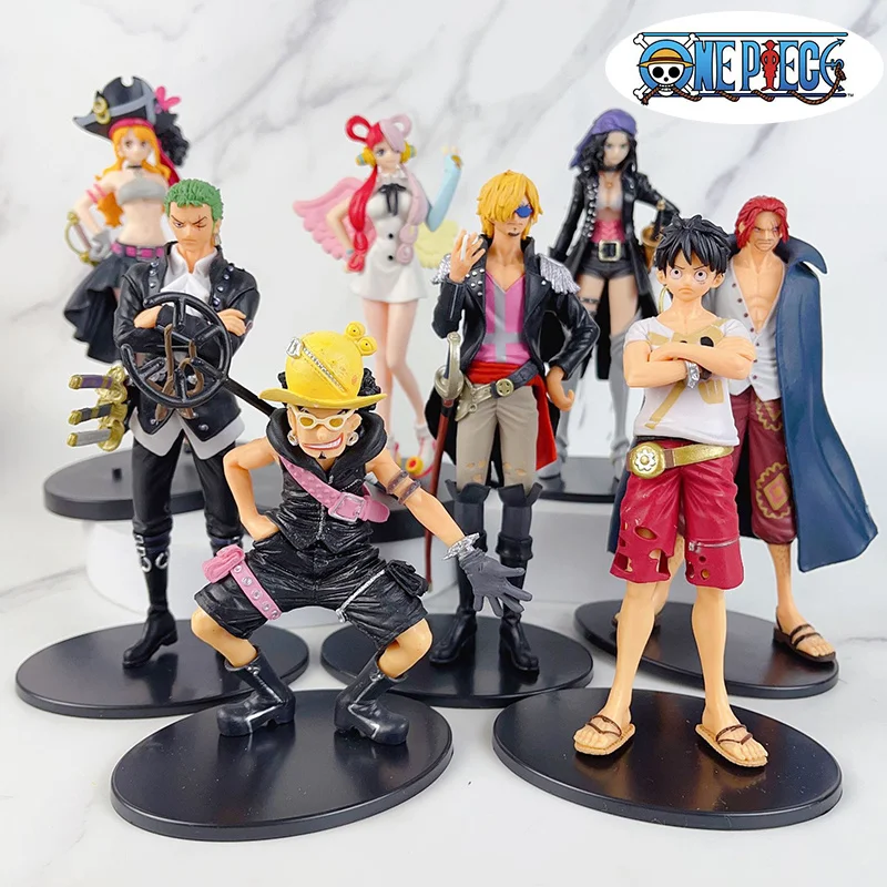 

Женская Слитная пленка красный Dxf Uta Аниме Фигурка Luffy Nami Robin Shanks манга статуя ПВХ Коллекционная модель Фигурка Игрушки