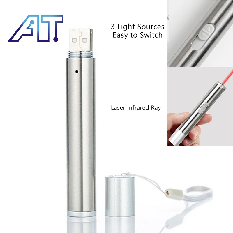 

1/2/4PCS Mini Flashlight Keychain Torch Lamp USB Rechargeable LED Pen Ultraviolet Laser Flashlight for Doctors Portable 3 in1