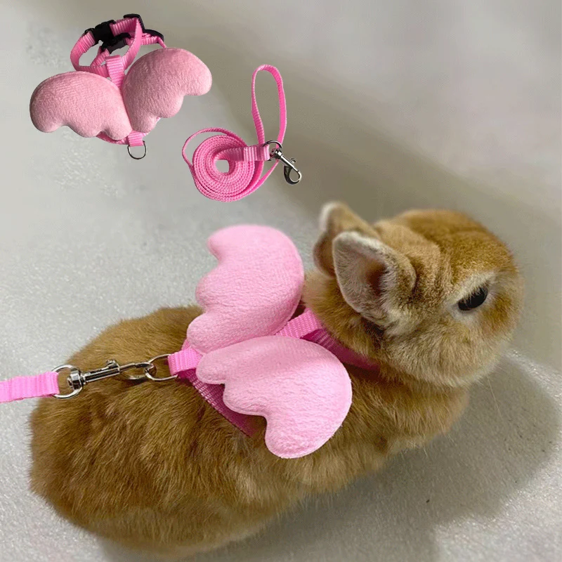 

Cute Angel Wing Pet Rabbit Harness and Leash for Cats Rabbits Personalized Rabbit Harnesses Bunny Accessories Hamster Clothes
