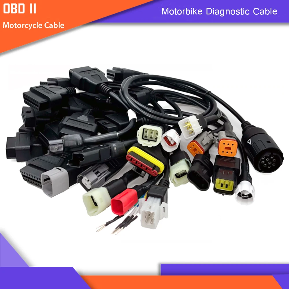 Кабель OBD2 для диагностики мотоцикла Honda, Suzuki, KAWASAKI, Ducadi, Yamaha, KYMCO, Harley, BMW