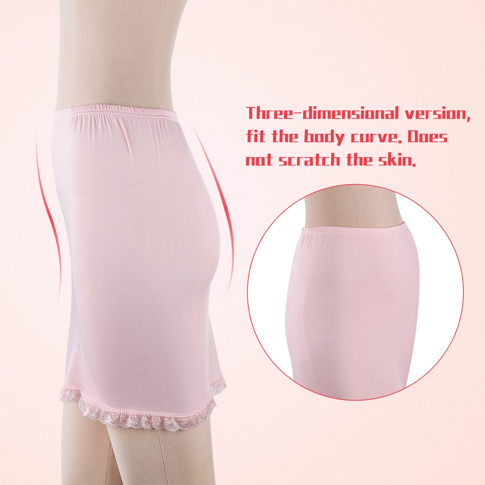 Женская юбка-подъюбник средней длины с эластичной талией одноразмерная женская