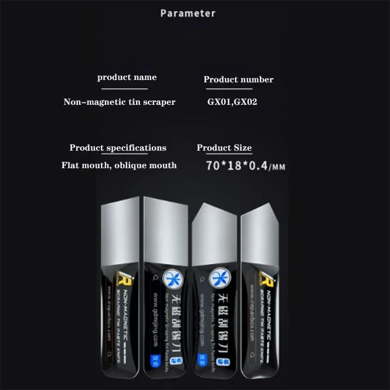 Mijing GX01 GX02 0,4 Мм Немагнитный Микро-нож Для Пайки Из Нержавеющей Стали BGA, Скребок Для Лунной Пасты (art.: 3920ca5874231) - 3920ca5874231
