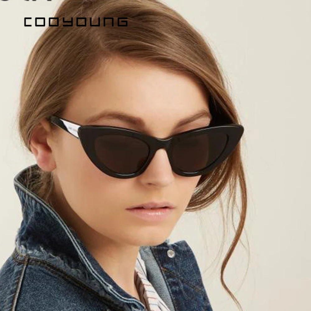 

COOYOUNG Fashion Women Brand Designer Sunglasses Vintage Lady Retro Driving Cat Eye Sun Glasses Oculos De Sol UV400