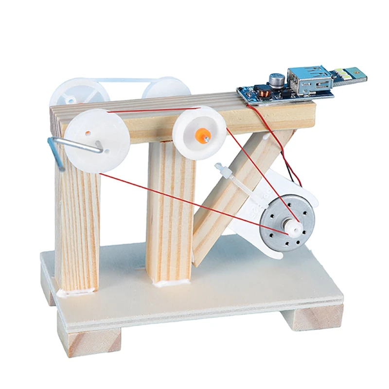 

DIY Hand Crank Generator Model Assembled Physics Experiment Model Kit Early Education Toy Self-Made Scientific