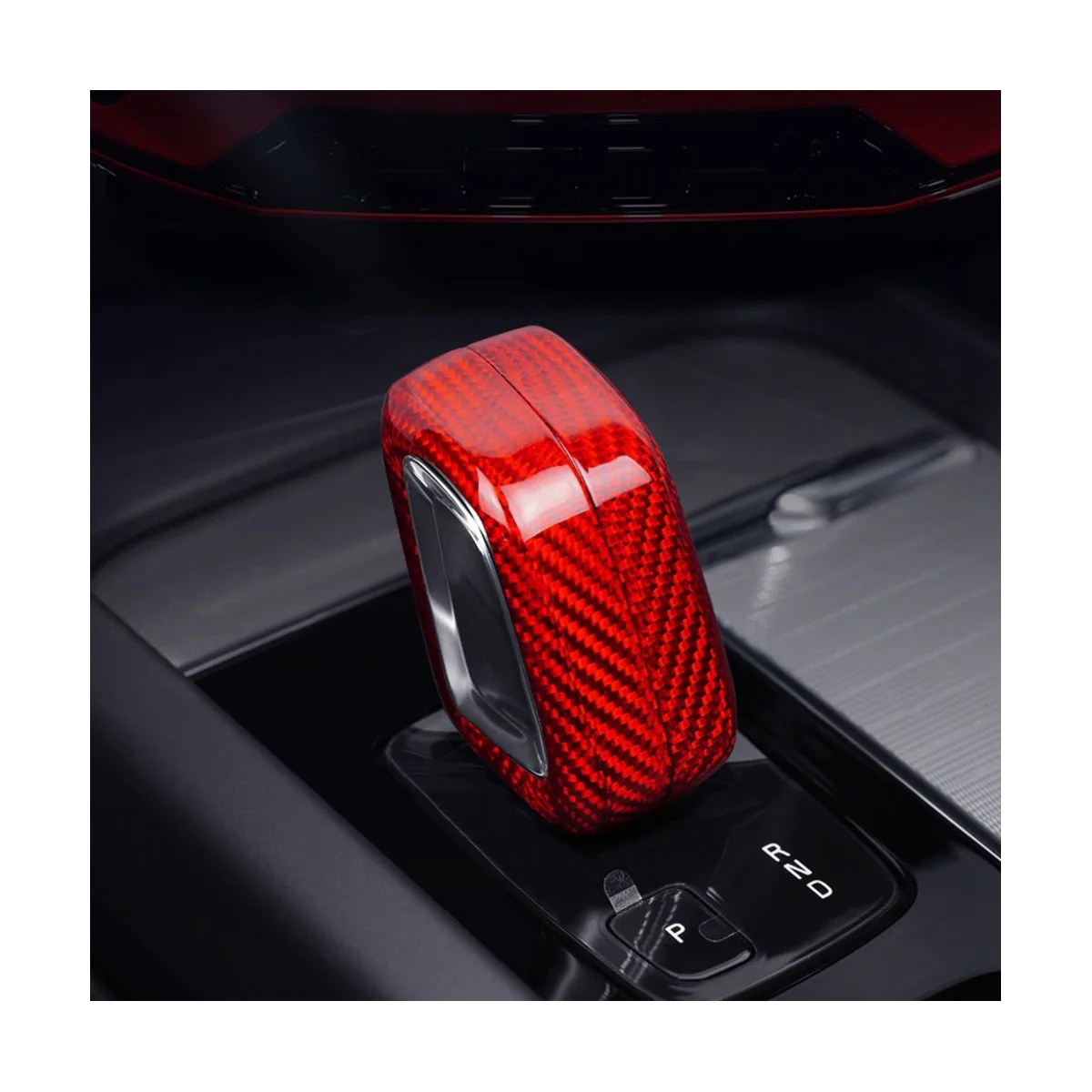 

Ручка переключения рулевого механизма автомобиля чехол для Volvo XC60 S90 C40 XC90 V90 2022 аксессуары из углеродного волокна наклейка для внутренней отделки (красный)