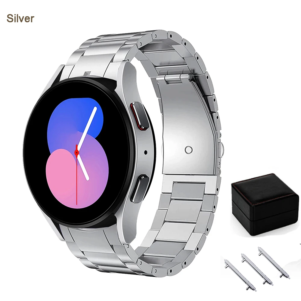No Gap Solid Titanium Watchband for Samsung Galaxy Watch4 Classic 46mm 42mm Strap For Samsung Galaxy Watch 5 40 44mm/Watch5 Pro