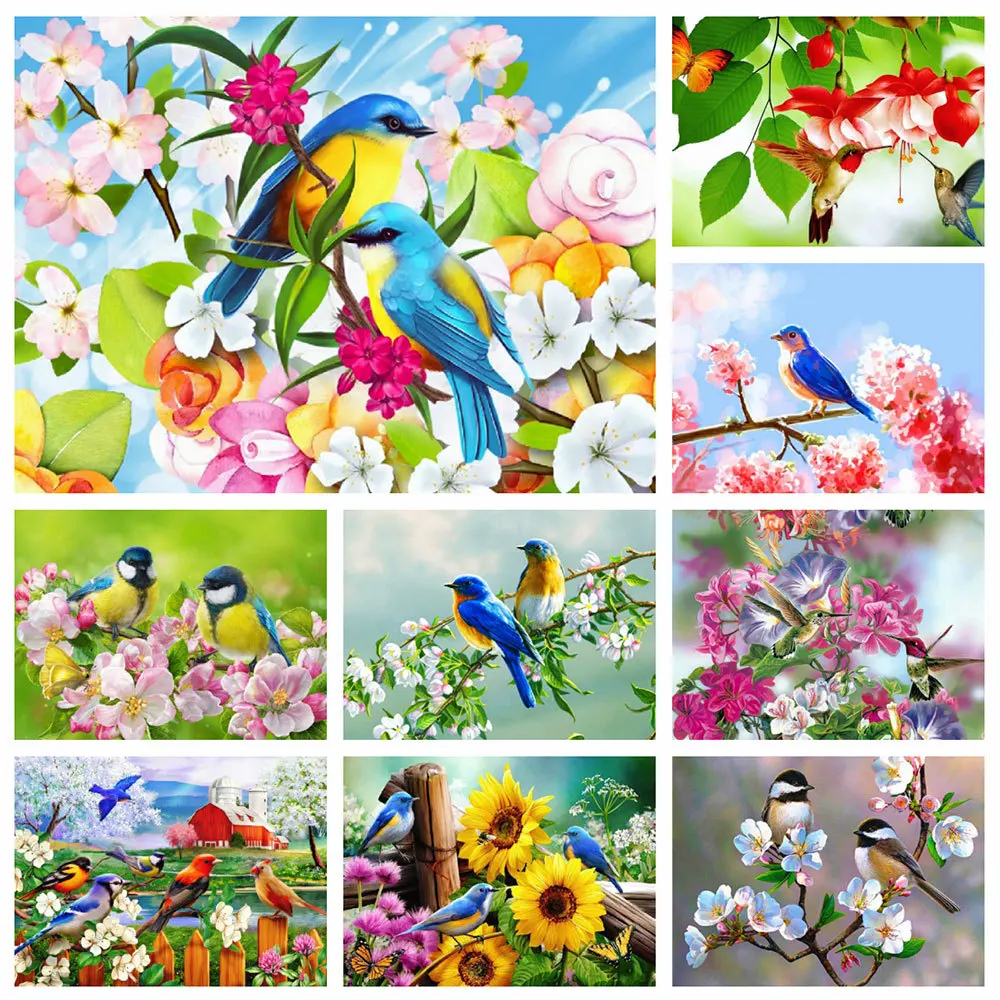 

MomoArt Алмазная мозаика птицы подарок ручной работы Алмазная вышивка животные полная площадь 5d алмаз живопись ​цветы картина стразами рукод...