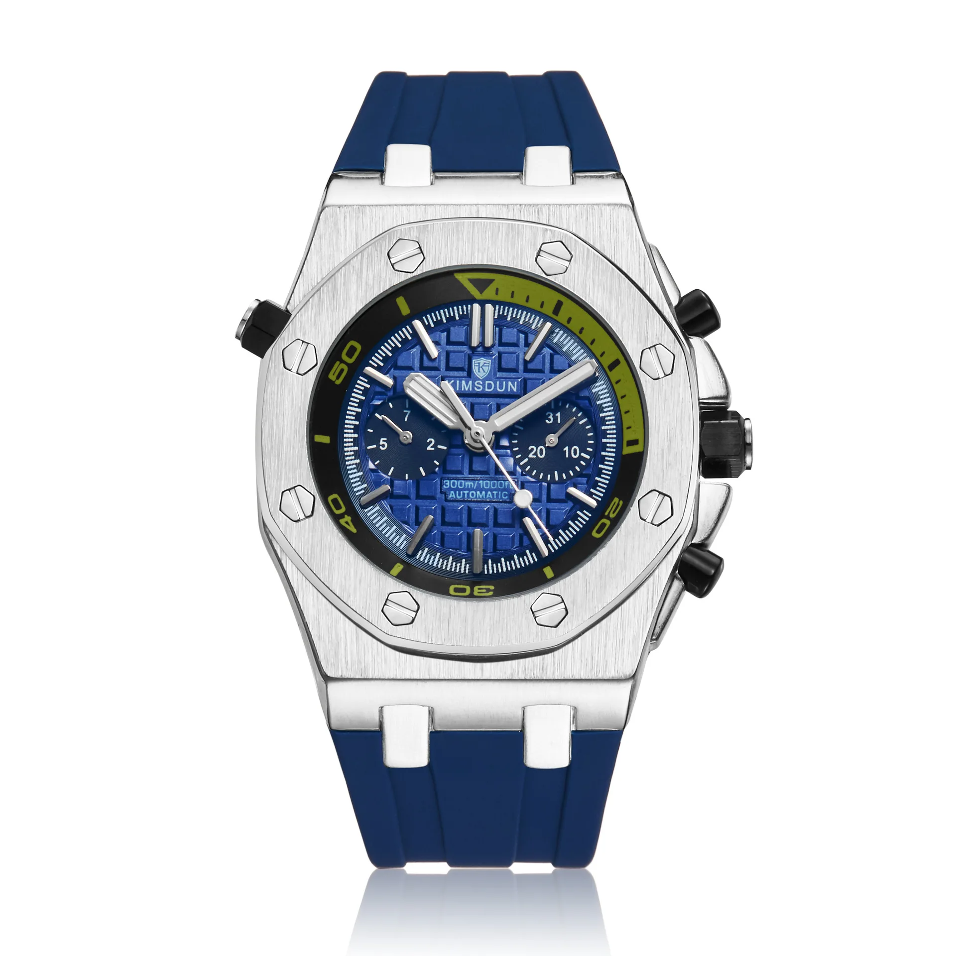 

Fashion Simple Trend Men's Watch Waterproof Silicone Watches for Men Quartz Wristwatch Luminous Horizontal Line Dial Design