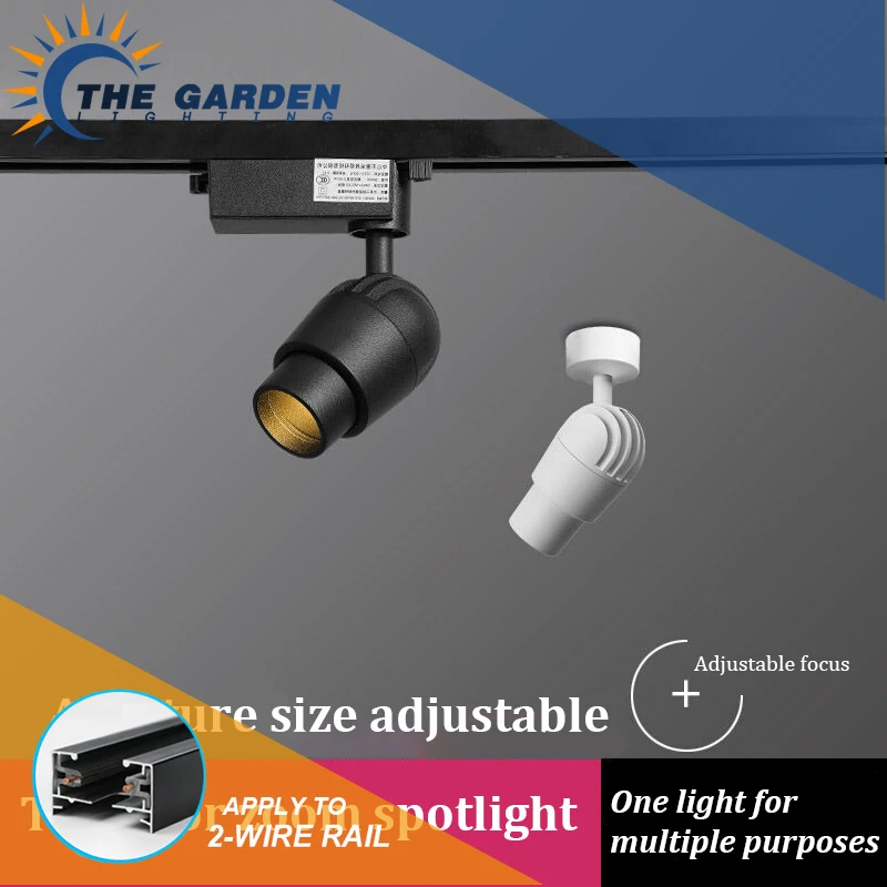 

Led Focus Track Lights Surface Mounted Zoom Led Downlight Commercial Adjustable Angle Ceiling Cob Ceiling Spotlight Restaurant