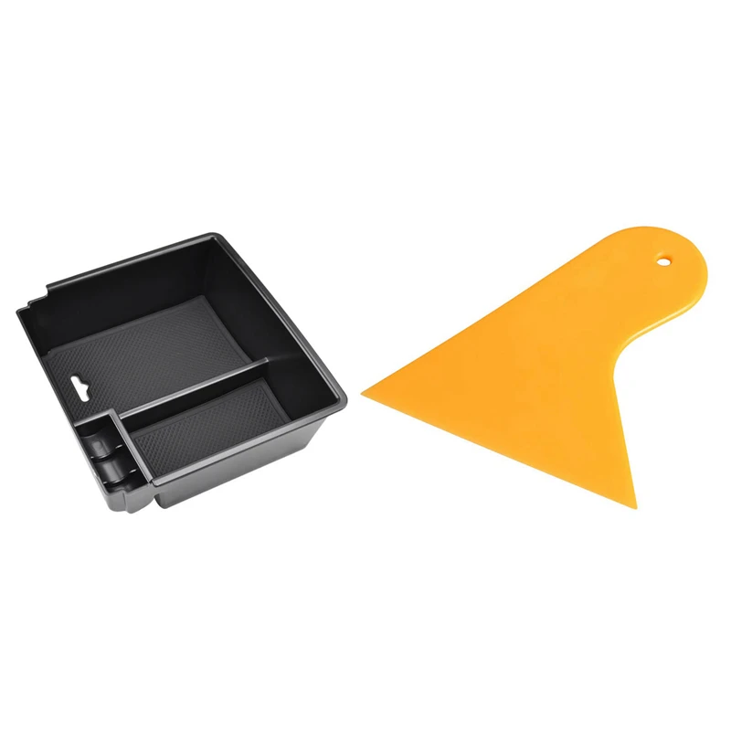 

1 скребок для наклейки на окно автомобиля, 10,5x9,5 см и 1 контейнер для хранения с центральным поручнем для Ford Ranger 2012-2018