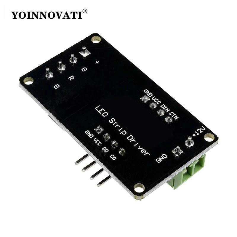 Фото Модуль драйвера светодиодной ленты V1.0 - контроллер RGB 12В/5В для систем Arduino, STM32, AVR MCU |   Полноцветное диммирование с регулировкой по ШИМ №2