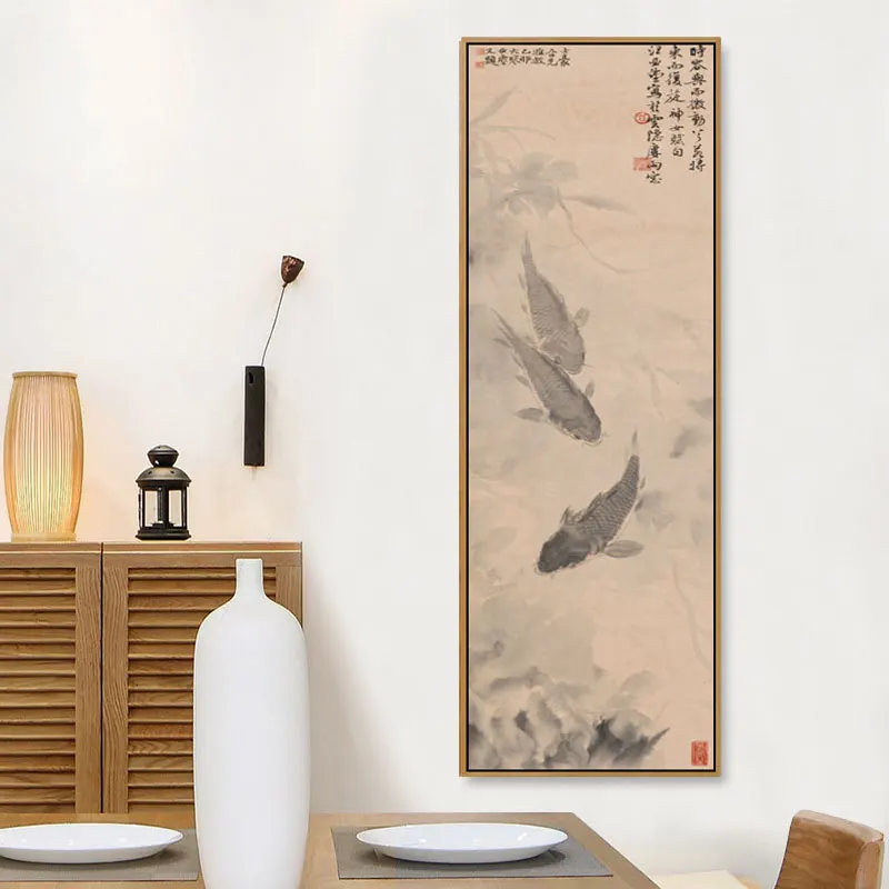 Чайный домик Ретро горный пейзаж живопись китайский стиль настенное искусство