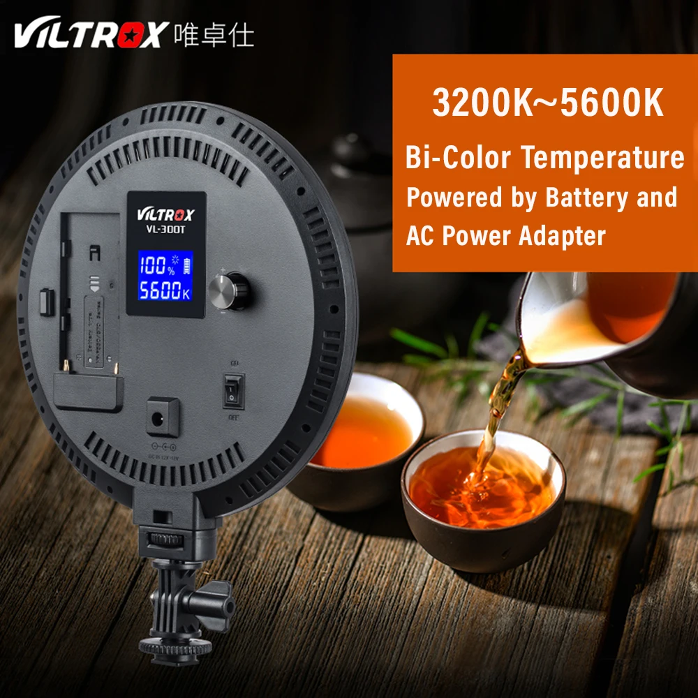 Viltrox VL-300T 18 Вт 25 фотокамера светодиодный кольцо лампы светильник двухцветный