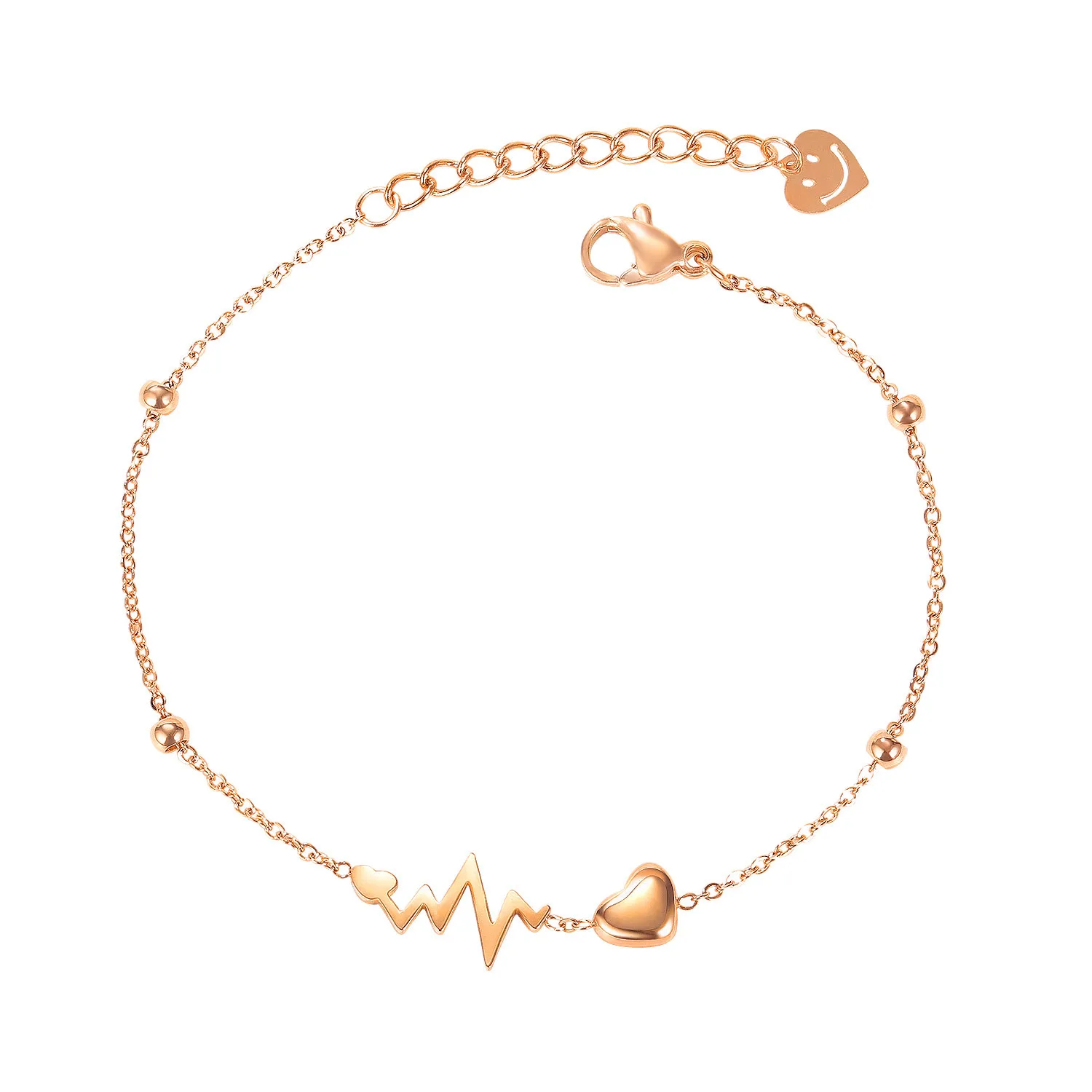 

Japan and South Korea Style Small Fresh ECG Titanium Steel Bracelet Komori Series Love Hand Ornaments for Best Friend/Girlfriend