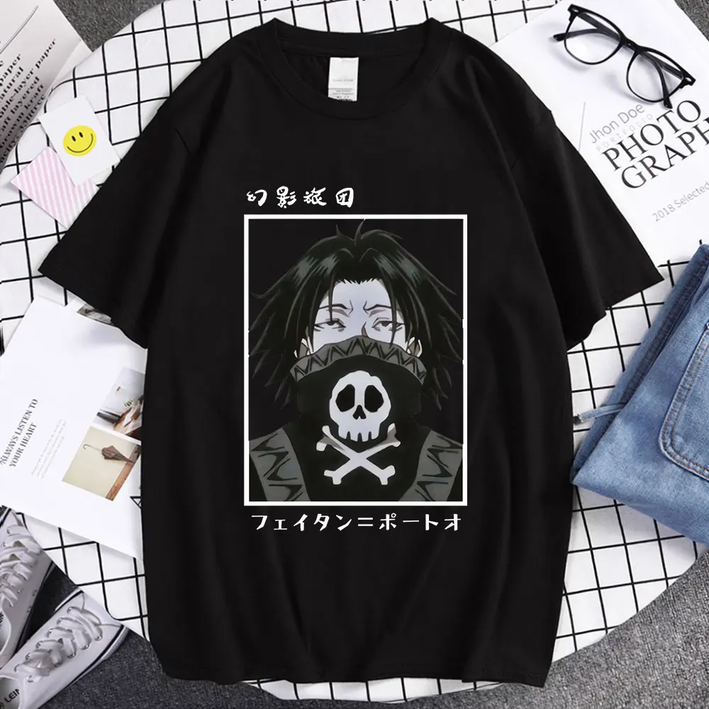 

Anime Hunter X Hunter Feitan Potoo Tee Shirt Short Sleeve O-neck T-Shirts Cotton Oversized T-shirt Men Women's Casual T Shirt