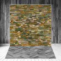 Brick Wall & Marble Floor Photography Backgrounds Retro Multicolor Splice Wood Photographic Backdrops Self Portrait Studio Props