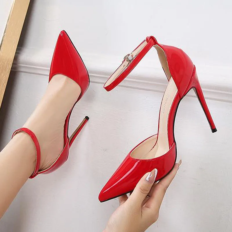 

Босоножки женские из лакированной кожи, на высоком каблуке 12 см