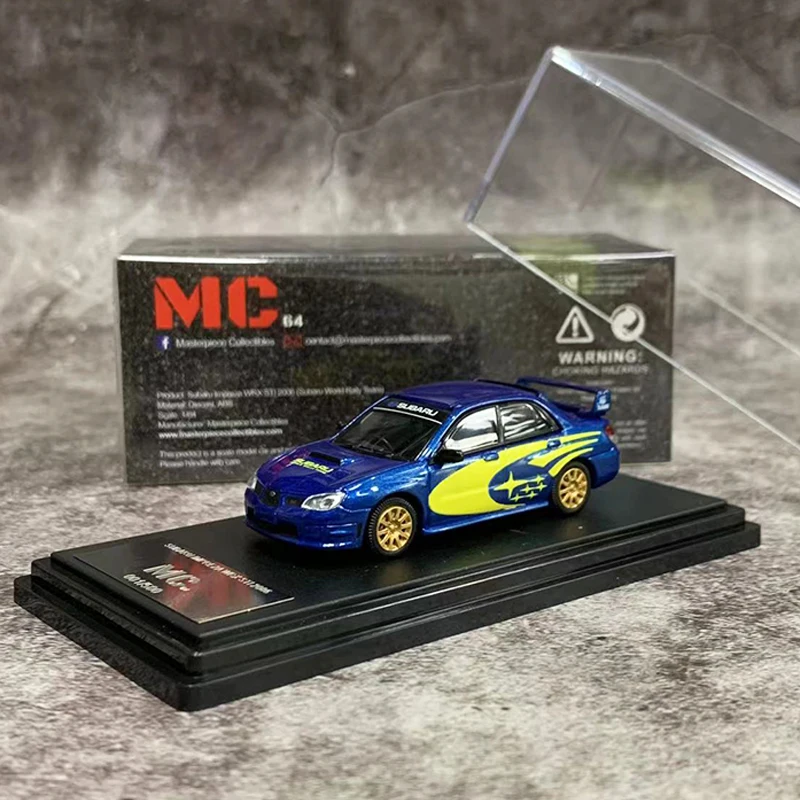 

MC 1:64 Model Car Suba Impreza WRX STI 2006 Hawkeye Alloy Diecast Vehicle -Blue Rally