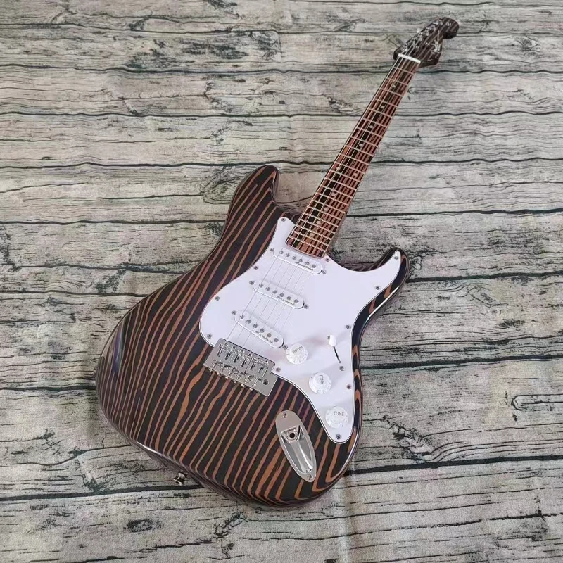 

Classic zebra acoustic guitar with full line sense and can be customized