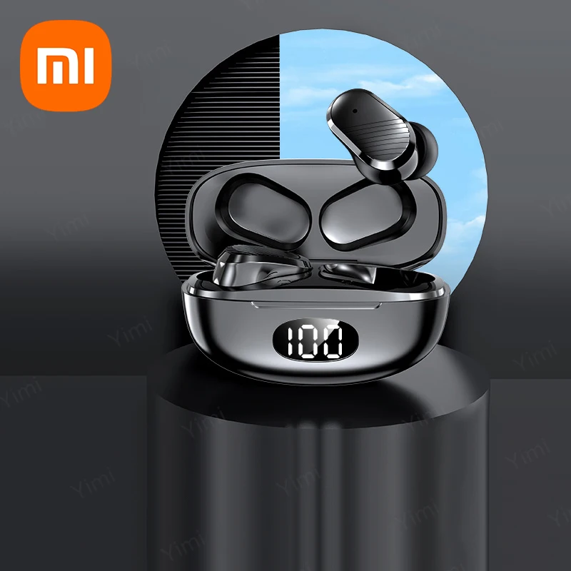 

Беспроводные наушники XiaoMi, Bluetooth-гарнитура с шумоподавлением, спортивные водонепроницаемые наушники с микрофоном и цифровым дисплеем