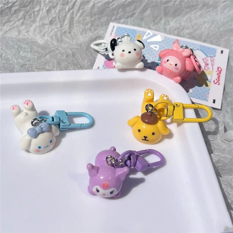 

Sanrio Anime Cinnamoroll Key Chain Kuromi My Melody Kawaii Cartoon Student a Bag Pencil Case Pendant Birthday Girl Gift Cute Car