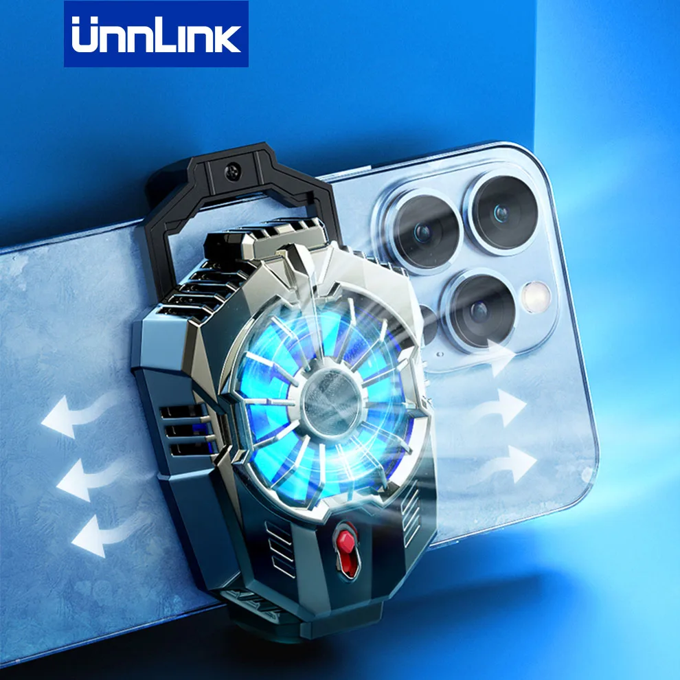 

UNNLINK Mobile Phone Cooler Cooling Fan Radiator Magnetic Silent Cooler Cell Phone For PUBG Tablets Cooler System Cool Heat Sink