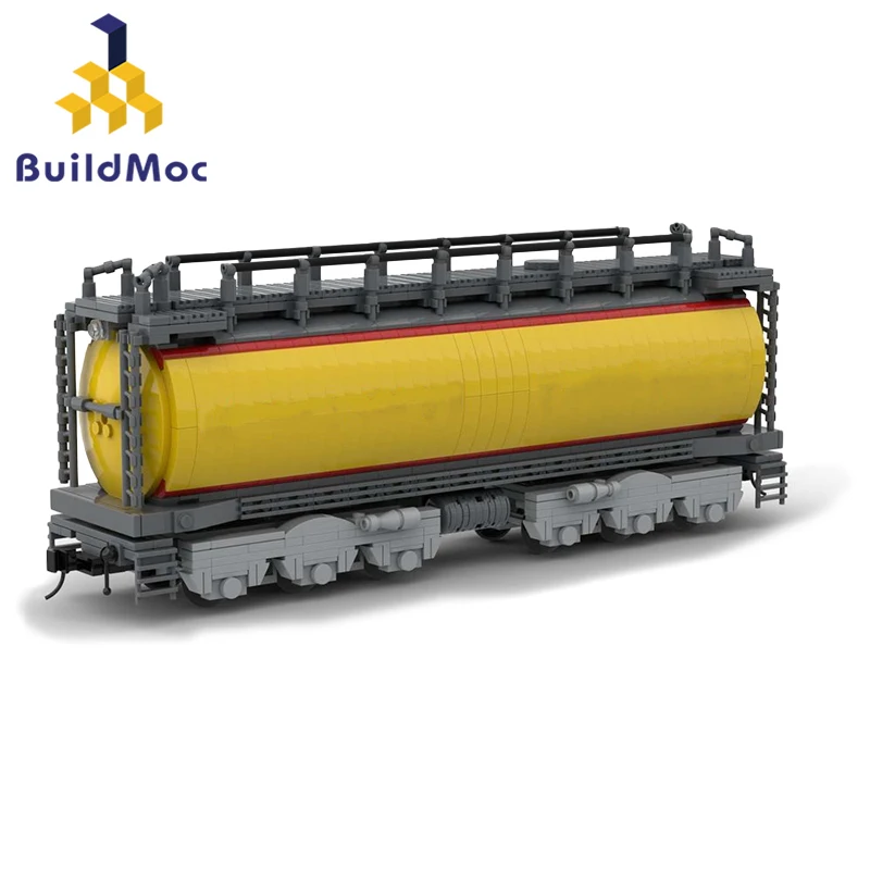 

Union Pacific GTEL 8500 Tanker Building Blocks BuildMoc Freight Train Vehicle Track Model Bricks Toys For Children Birthday Gift