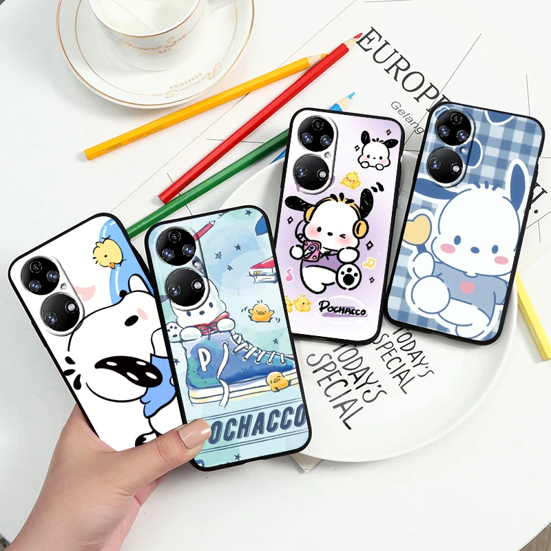 

Pochacco Cute Cartoon For Huawei P60 P50 P40 P30 P20 P10 Pro Lite P Smart Z 2021 2019 4G 5G Silicone Soft Black Phone Case Cover