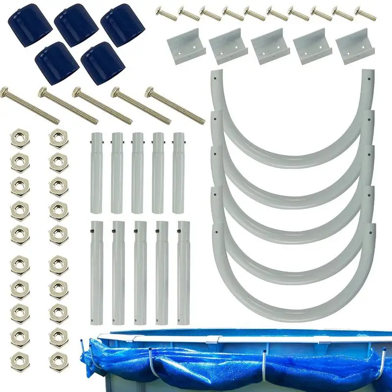 

Protective Aluminum Bracket Unique U Shape Bracket Swimming Pool Cover Holder Space Saving Pool Accessories Easy To Store