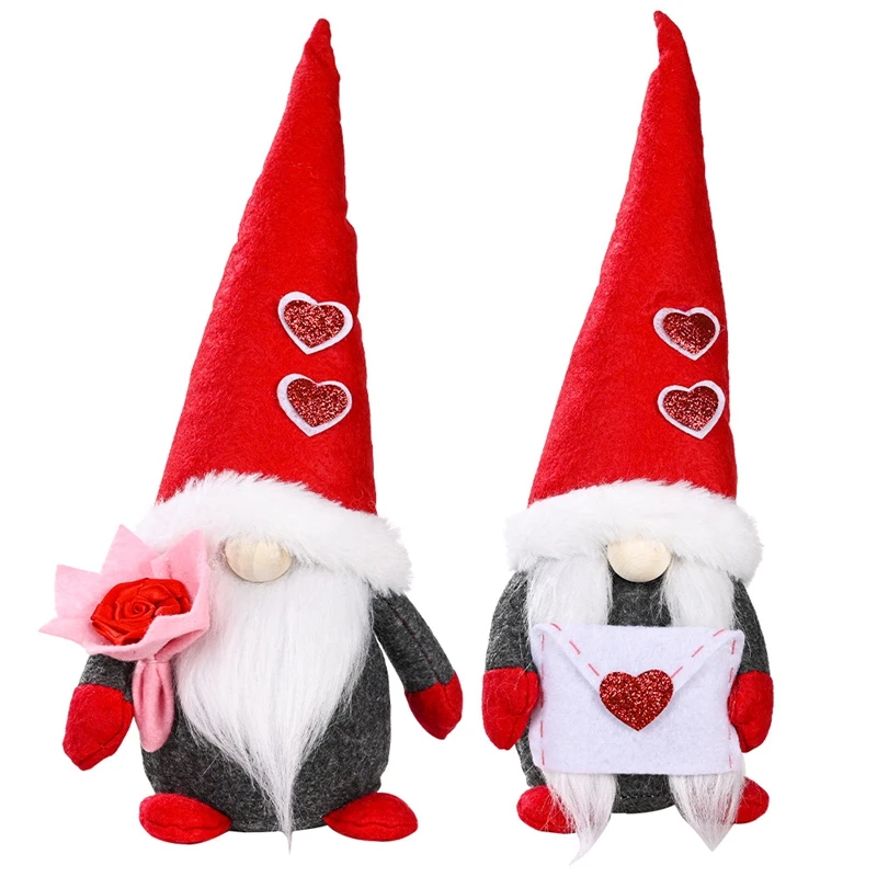 

Valentines Day Decor - Plush Gnomes Decor Handmake Scandinavian Folklore Home Household Ornaments Tomte For Gift